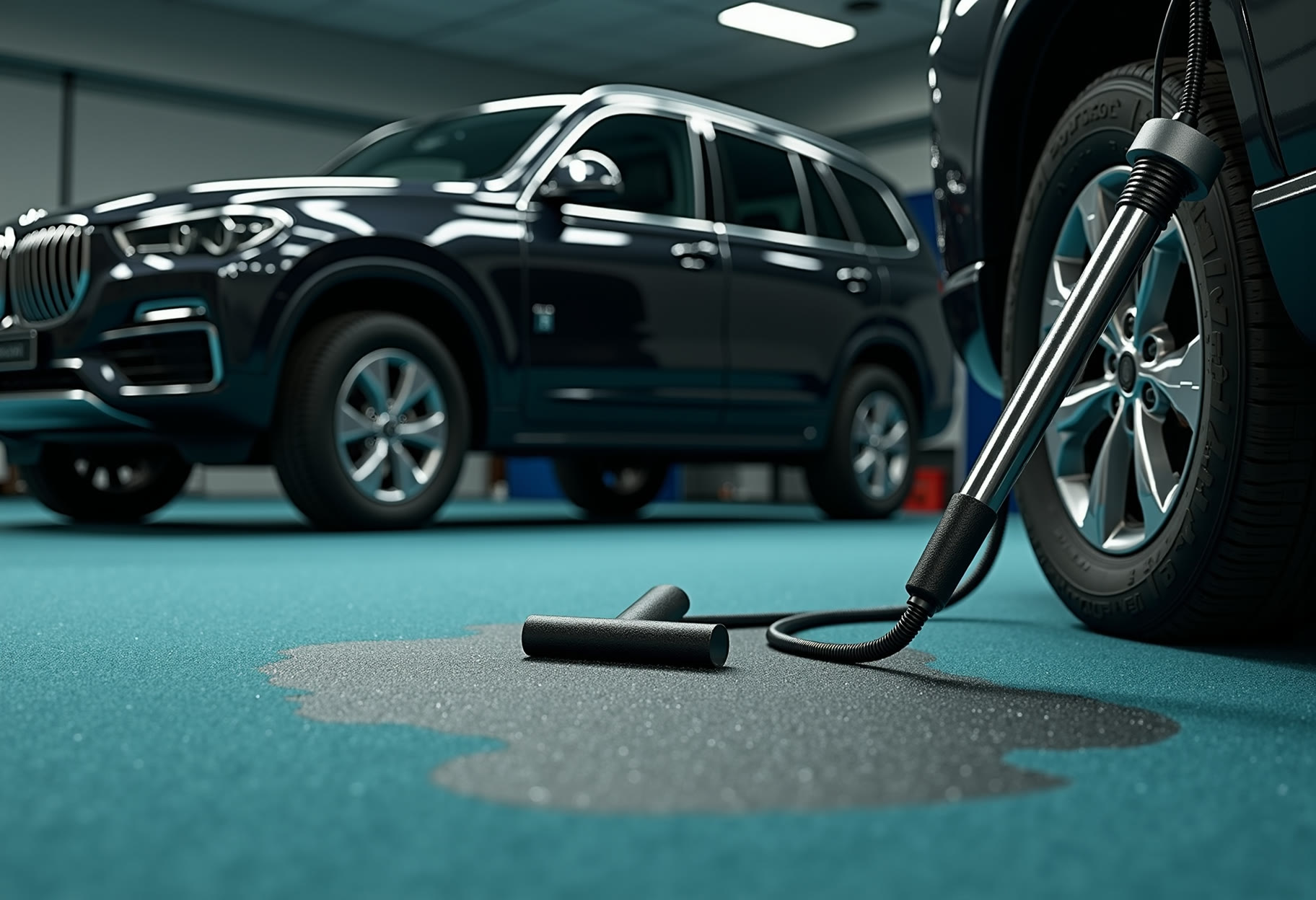 Pet hair and carpet extraction on a family SUV