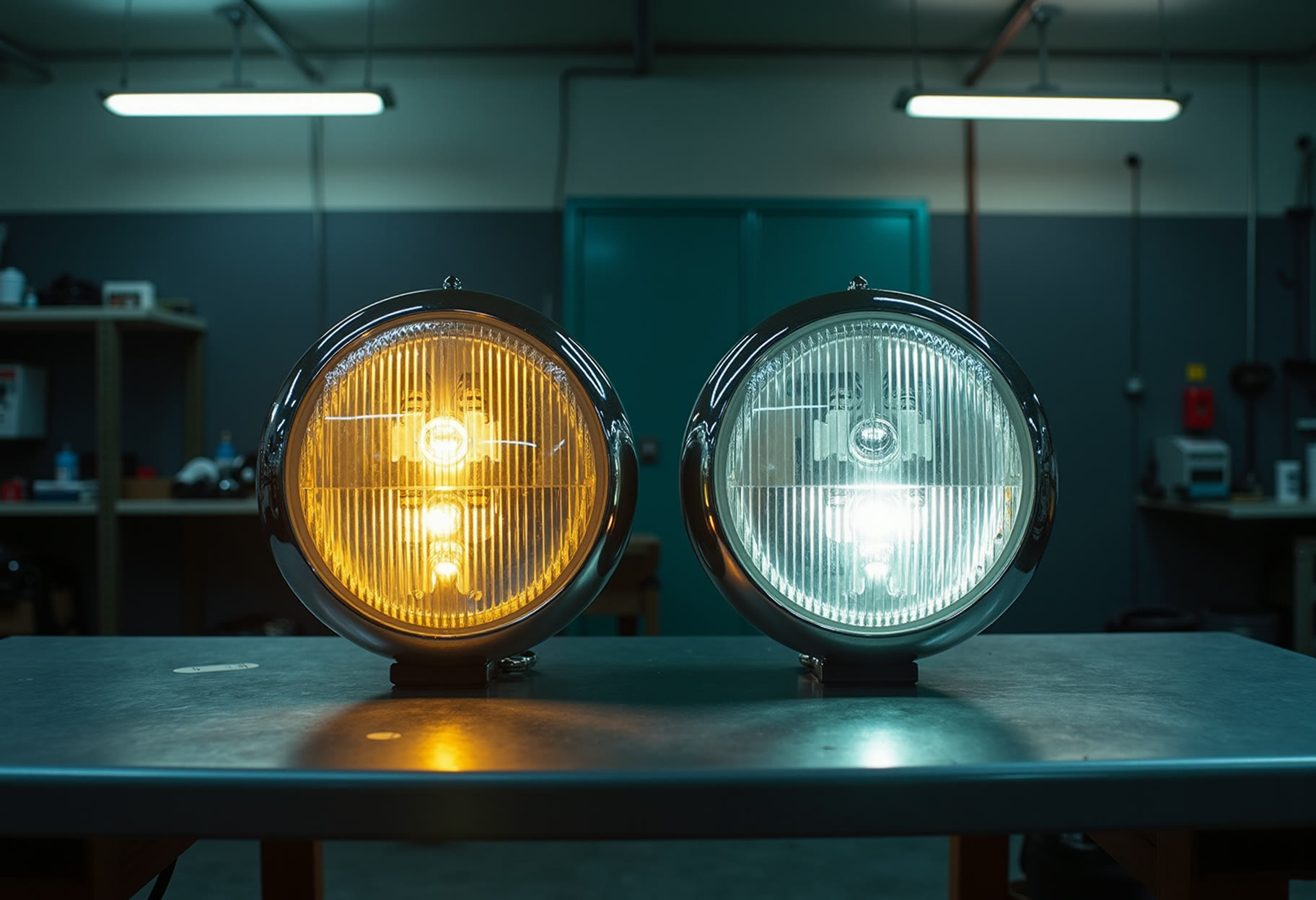 Headlight lenses polished from yellow back to clear
